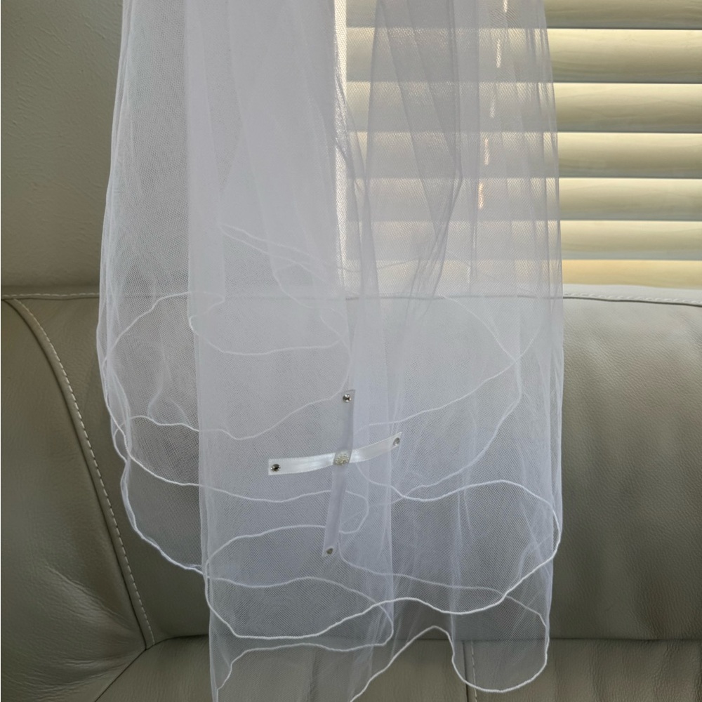 Elegant White Communion Veil